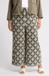 Max Studio Deco Wide Leg Pants In Green
