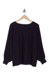 Max Studio Dolman Elbow Sleeve Sweater In Blue
