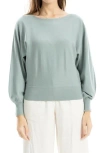 Max Studio Dolman Elbow Sleeve Sweater In Green