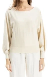 Max Studio Dolman Sleeve Sweater In White