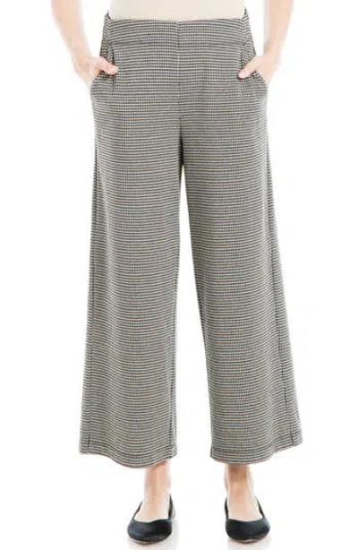 Max Studio Double Knit Crop Wide Leg Pants In Gray