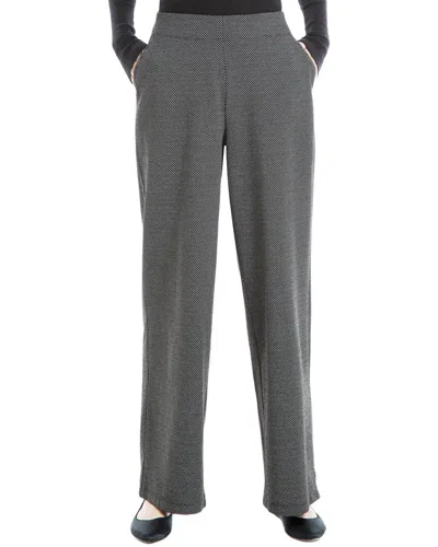 Max Studio Double Knit Easy Leg Trouser In Gray