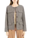 Max Studio Double-knit Jacket In Gray