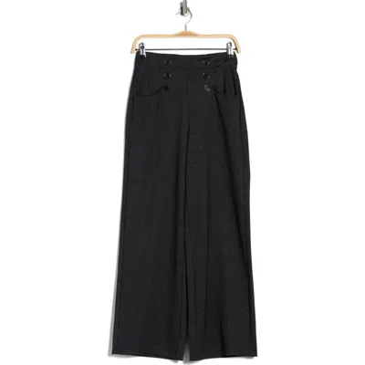 Max Studio Double Knit Sailor Pants In Gray