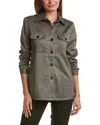 Max Studio Double Knit Shacket In Grey