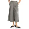 Max Studio Double Knit Striped Culottes In Gray