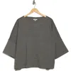 Max Studio Double Knit Top In Black/ivory Houndstooth