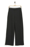 Max Studio Double Knit Wide Leg Pants In Black