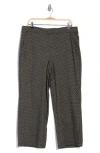 Max Studio Double Knit Wide Leg Pants In Black/cream Circle