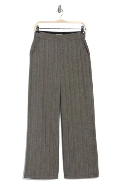 Max Studio Double Knit Wide Leg Pants In Gray