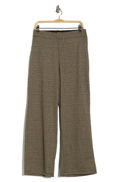 Max Studio Double Knit Wide Leg Pants In Green
