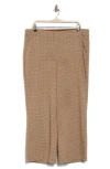 Max Studio Double Knit Wide Leg Pants In Vicuna/cream