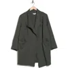 Max Studio Draped Collar Scuba Jacket In Green