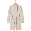 Max Studio Draped Collar Scuba Jacket In Neutral