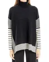 Max Studio Draped Sweater In Black