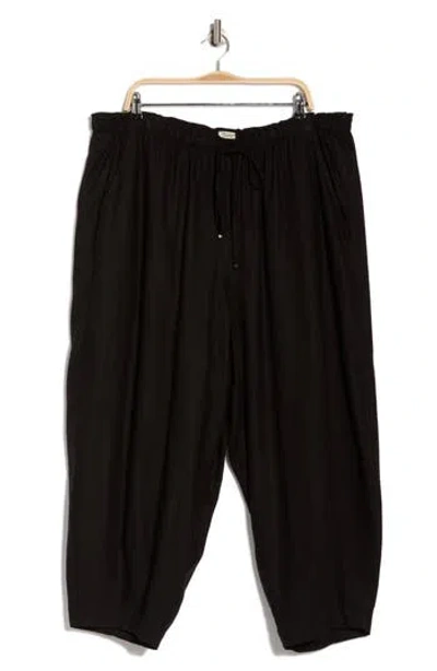 Max Studio Drawstring Lantern Pants In Black