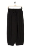 Max Studio Drawstring Lantern Pants In Black