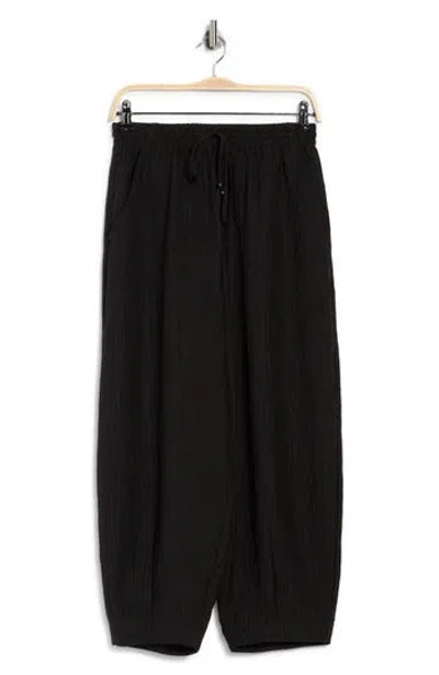 Max Studio Drawstring Lantern Pants In Black