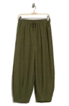 Max Studio Drawstring Lantern Pants In Green