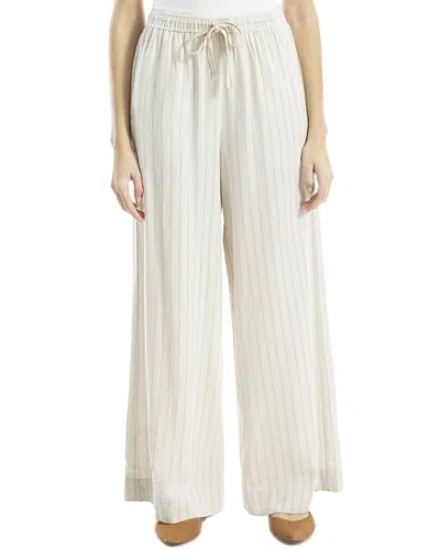 Max Studio Drawstring Linen-blend Pant In Brown