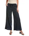 Max Studio Drawstring Linen-blend Pant In Black