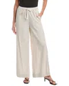 Max Studio Drawstring Linen-blend Pant In White