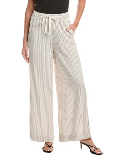 Max Studio Drawstring Linen-blend Pant In White