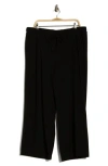 Max Studio Drawstring Waist Wide Leg Pants In Black