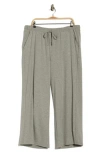 Max Studio Drawstring Waist Wide Leg Pants In Gray
