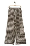 Max Studio Drawstring Wide Leg Pants In Gray