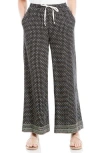 Max Studio Drawstring Wide Leg Pants In Black