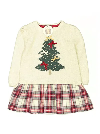 Pre-owned Max Studio Kids' Dress In White