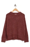 Max Studio Drop Shoulder Sweater In Burgundy
