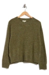Max Studio Drop Shoulder Sweater In Green