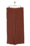 Max Studio Easy Wide Leg Ponte Pants In Chestnut