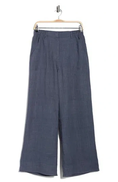 Max Studio Easy Wide Leg Pants In Blue