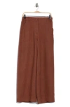 Max Studio Easy Wide Leg Pants In Brown