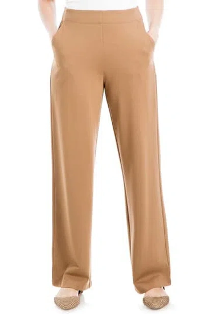 Max Studio Easy Wide Leg Ponte Knit Pants In Vicuna