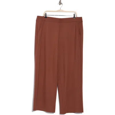Max Studio Easy Wide Leg Ponte Pants In Chestnut