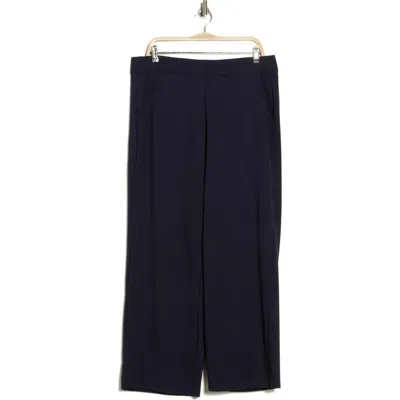 Max Studio Easy Wide Leg Ponte Pants In Dark Navy