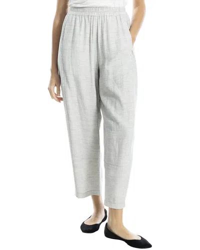 Max Studio Elastic Waist Crop Pant In White