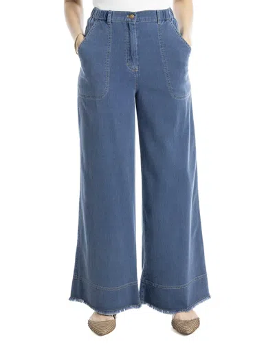 MAX STUDIO MAX STUDIO ELASTIC WAIST WIDE LEG PANT WITH POCKETS
