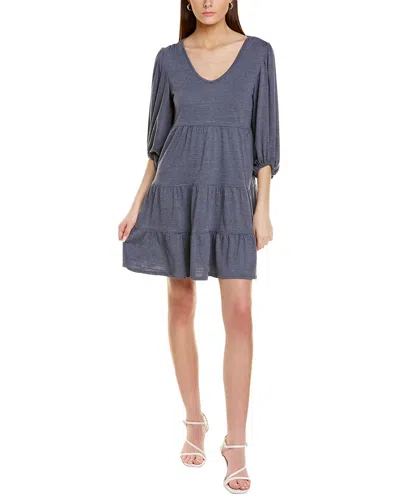 Max Studio Crinkled Jersey Mini Dress In Blue