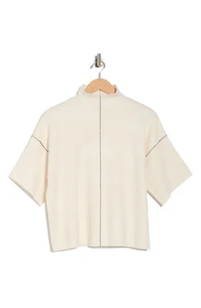 Max Studio Elbow Sleeve Mock Neck Sweater In Multi