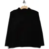Max Studio Exposed Seam Mock Neck Sweater In Black