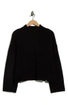 Max Studio Exposed Seam Turtleneck Sweater In Black