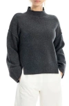 Max Studio Exposed Seam Turtleneck Sweater In Gray