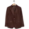 Max Studio Faux Suede Blazer In Brown