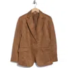 Max Studio Faux Suede Blazer In Brown