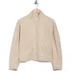 Max Studio Faux Suede Full Zip Jacket In Gray
